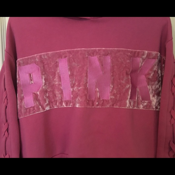 Pink by VIctoria’s Secret Crop Hoodie Size Small - Picture 5 of 7